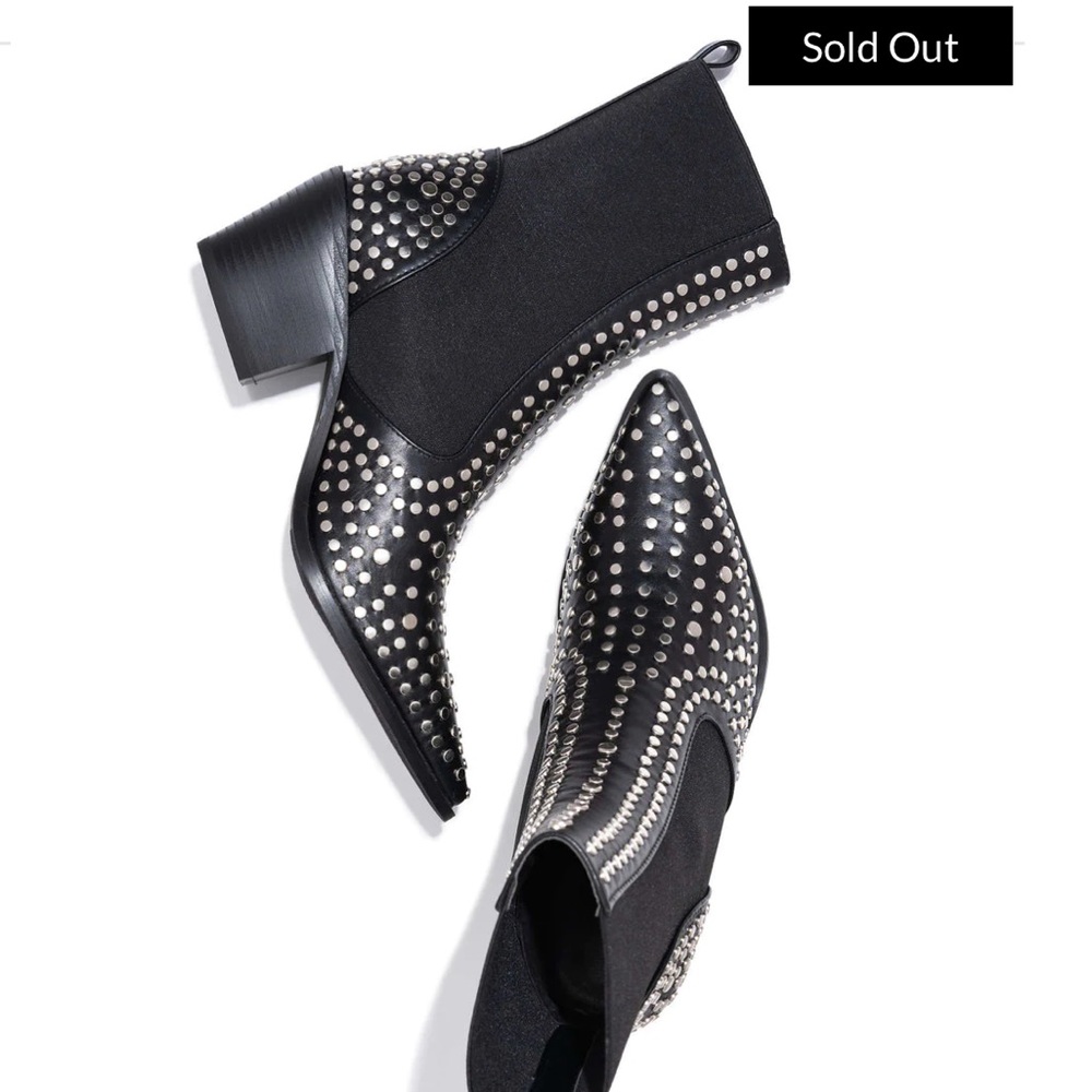 VICI MOTORWAY STUDDED HEELED CHELSEA BOOT SZ 8